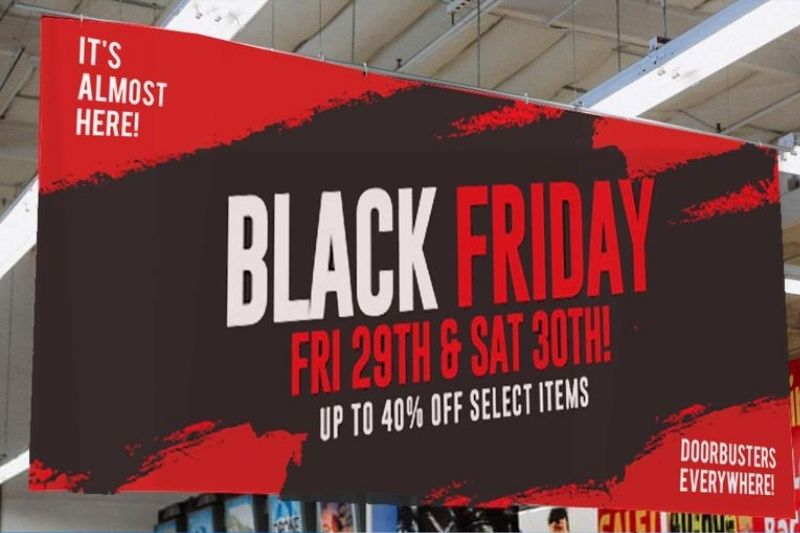 Black Friday Sale Poster Large & SALE SHOP Sign Adverts Poster PERSONALISED